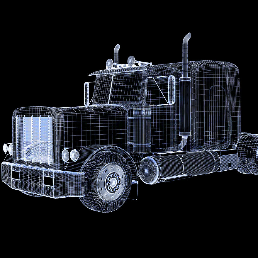 Rasteransicht eines LKW