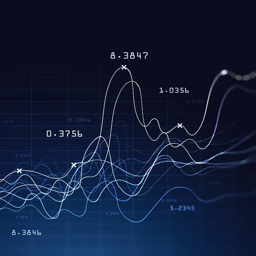 Abstraktes Bild eines Graphen