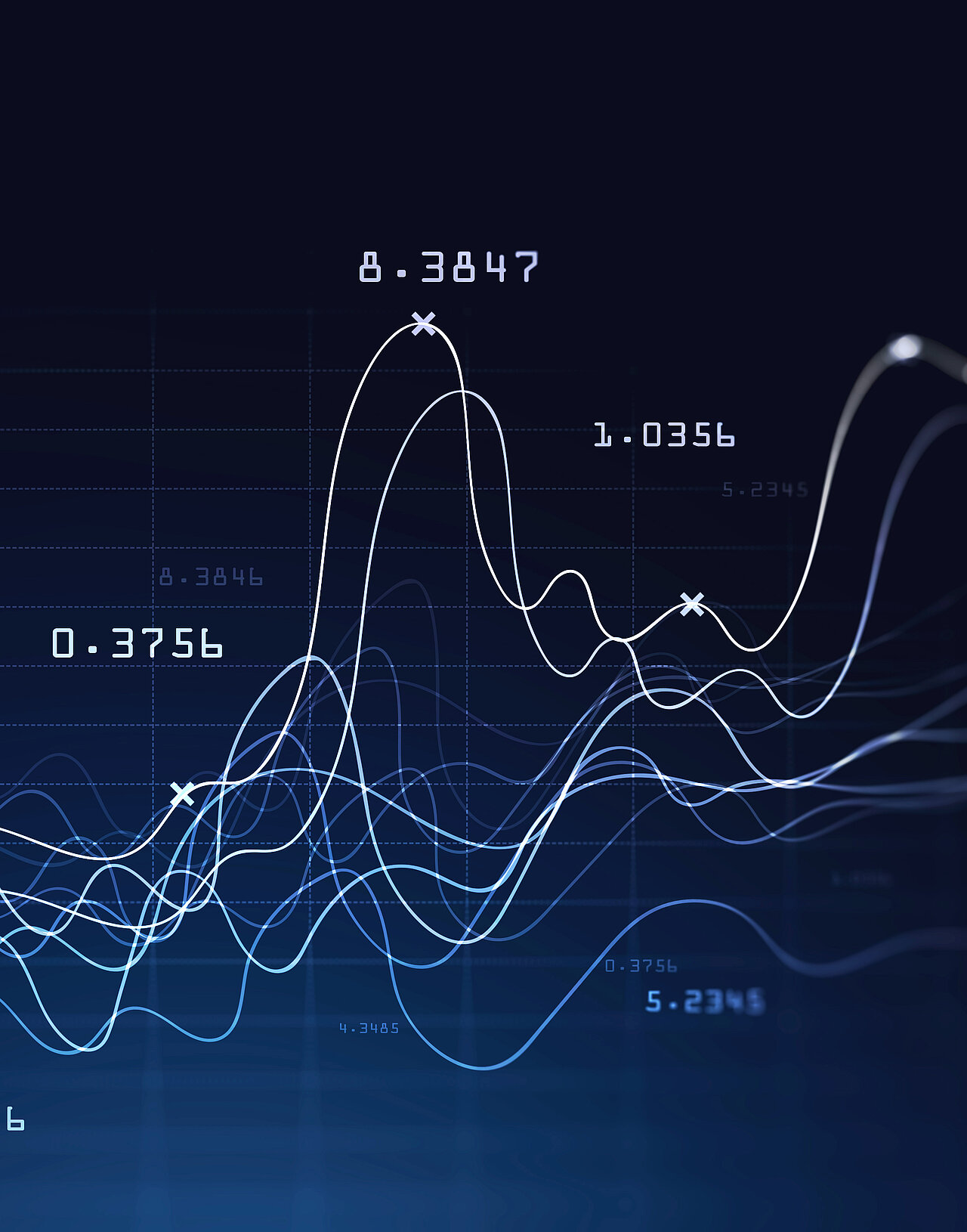 Abstraktes Bild eines Graphen