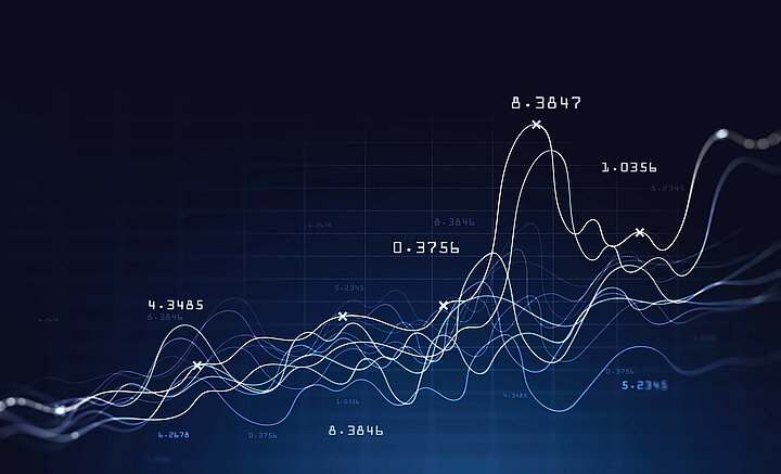 Abstraktes Bild eines Graphen