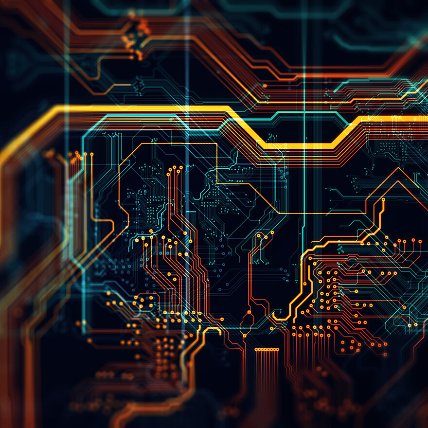 Abstraktes Bild einer Platine