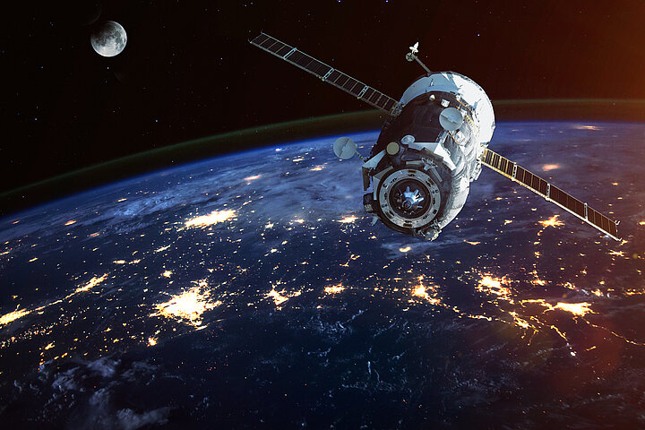 Eine Sonde im Weltall