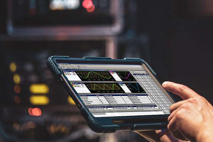 Rapid Control Prototyping Software auf einem Tablet