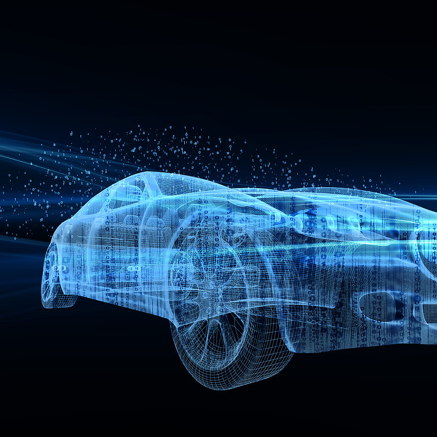 Abstraktes Bild eines Autos